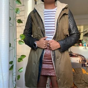 Zara Hunter Green and Black Fall Jacket